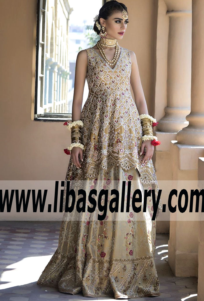 Modern High Low Anarkali Dress For Wedding Special Occasions