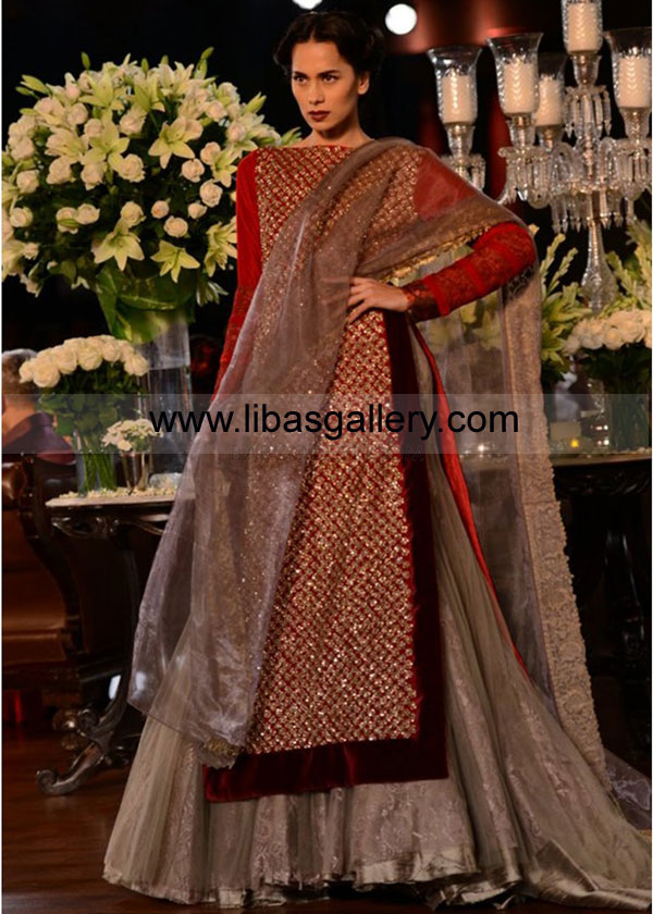 Bollywood Bridal Deisgner Manish Malhotra Formal Anarkali Shirt