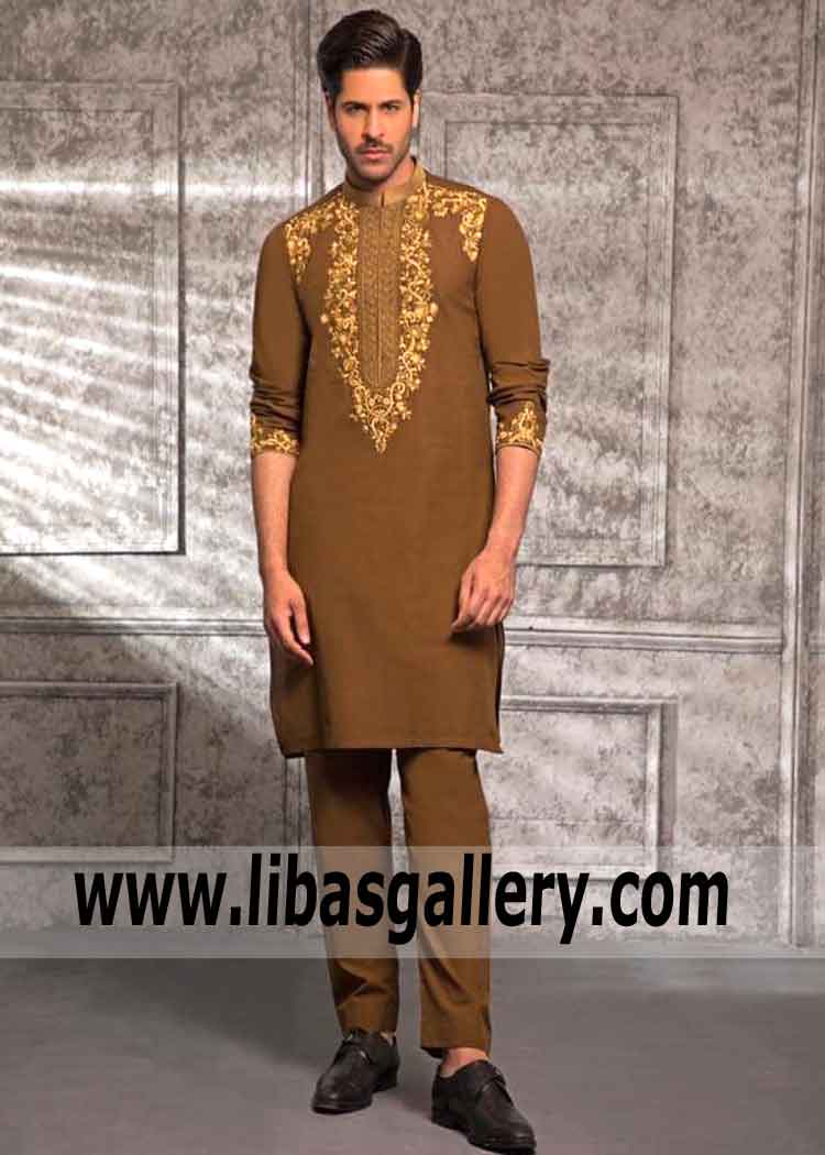 libas gallery is the leading producer of world-renowned fashion Designers, responsible for the most prestigious Embroidered Kurta, Pakistani Kurta Suits For Men, Men`s Indian Kurta Suits, impeccable slim fit, excellent fabrication and unique details. Stay on trend and save! Shop today`s deals. Low shipping in the UK USA Canada.