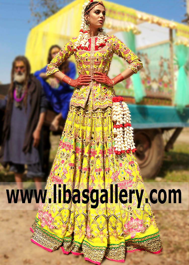 Icterine Daffodil Wedding Lehenga