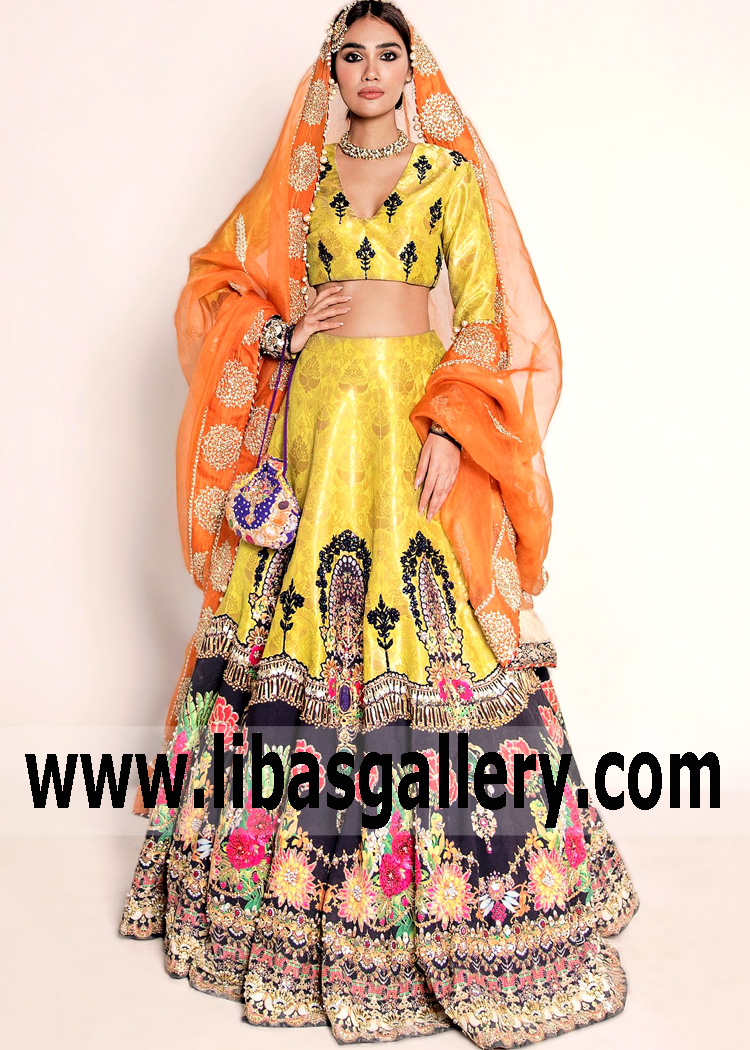 Floor Length Lehenga Wedding Lehenga for Many Formal Events Pakistani Designer Ali Xeeshan Lehenga Floor Length Lehenga Wedding Lehenga for Many Formal Events Pakistani Designer Ali Xeeshan Lehenga