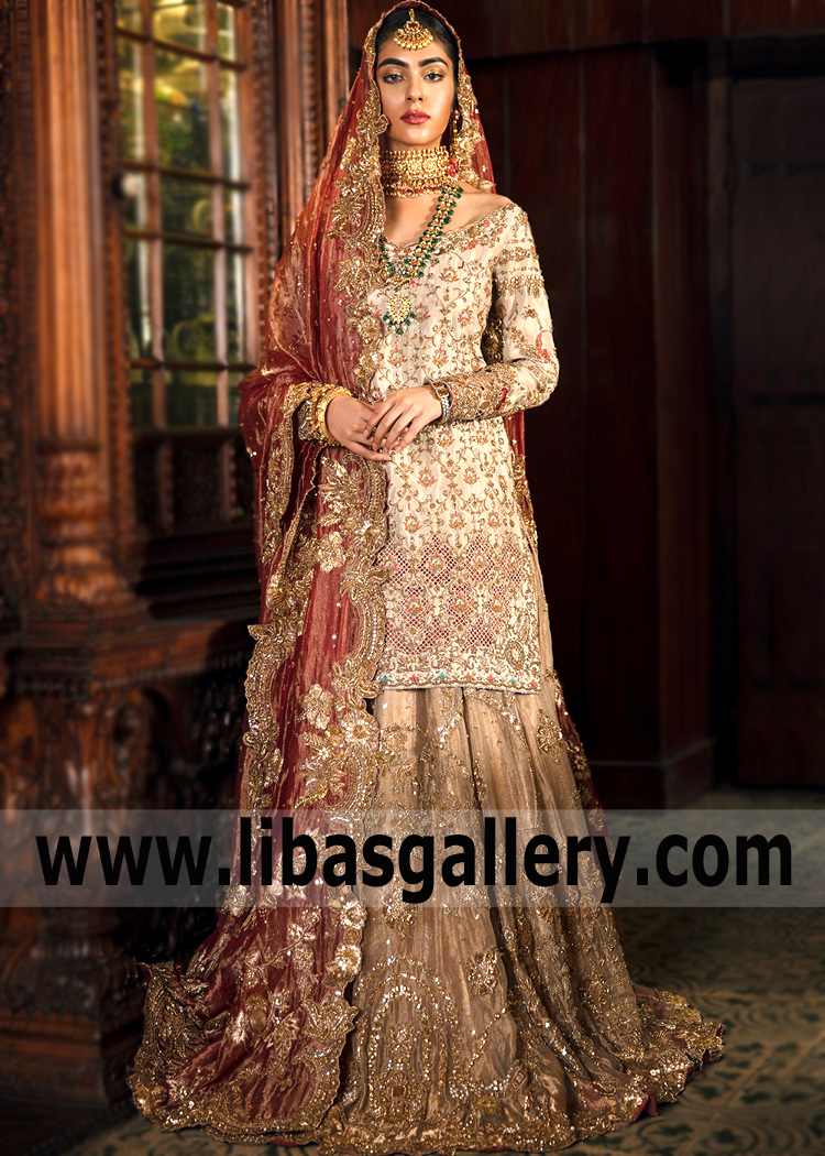 Offwhite Wheat Cabrio Bridal Dress