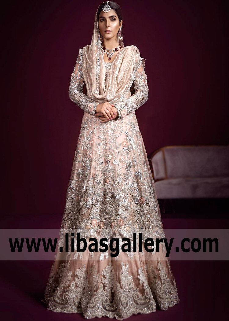 Misty Rose Bassano Bridal Sharara
