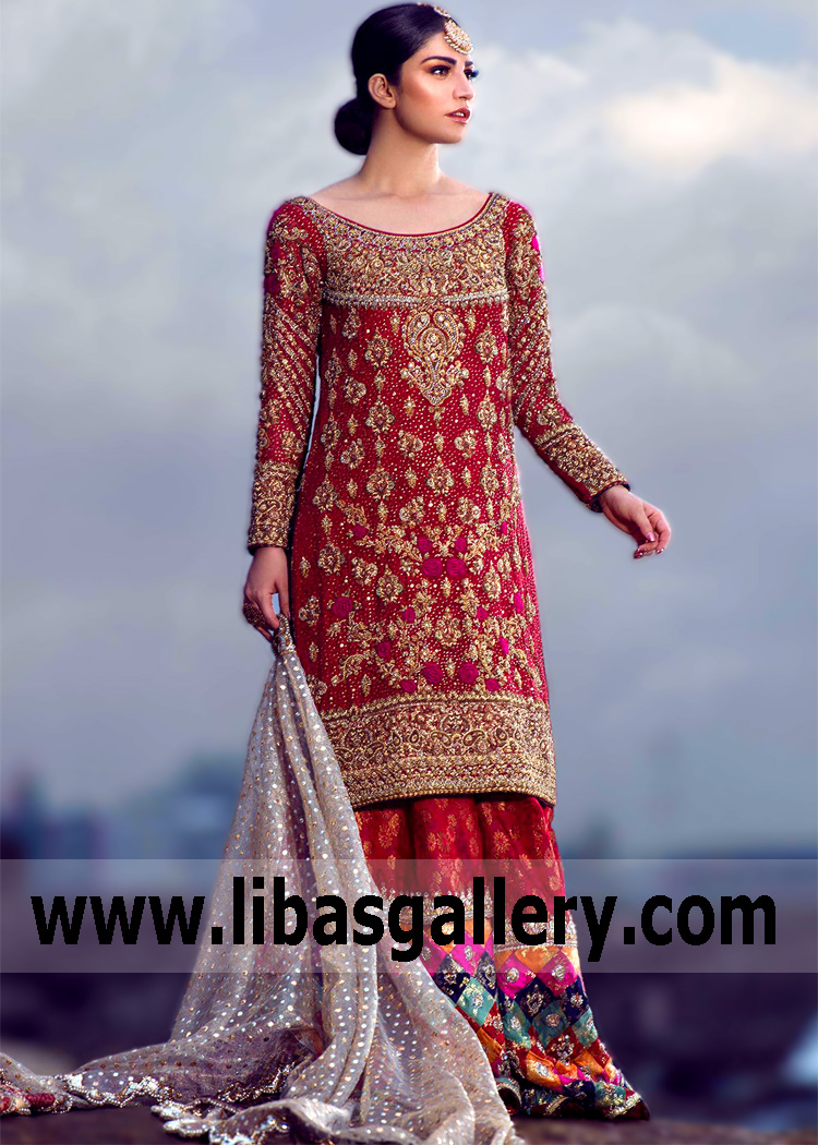 Burgundy Khaki Tullins Sharara Suit