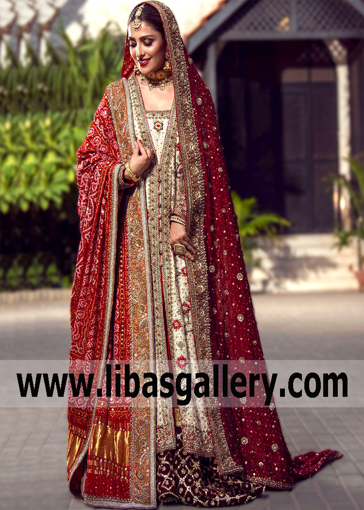 Ivory Red Antalya Gharara
