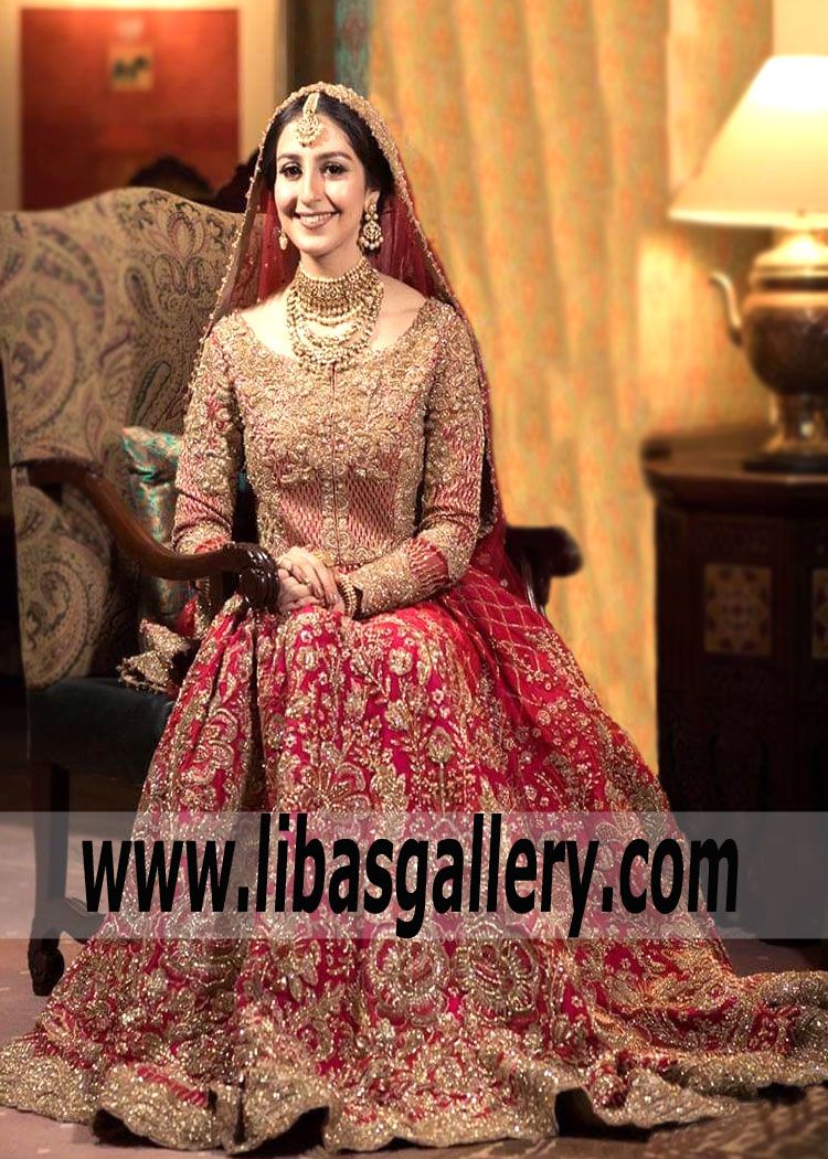 Wedding Venetian Red Lily Gown