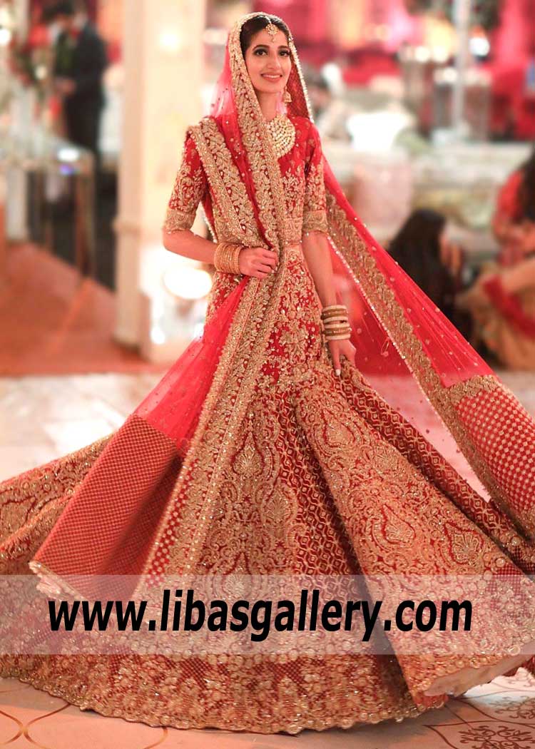 Traditional Bridal Wear Red Kalmia Mermaid Lehenga