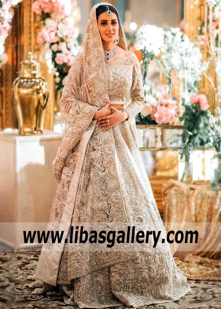 Breathtaking Bridal Dress with Flared Lehenga