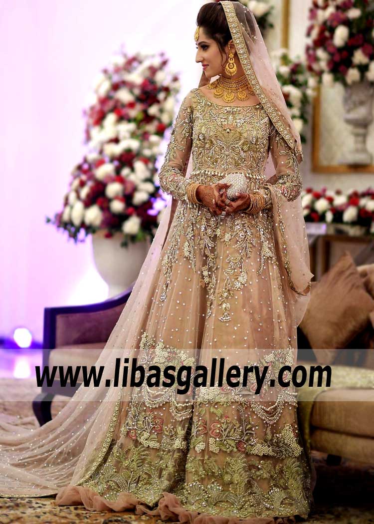 Bridal Wear Misty Rose Zenobia Anarkali
