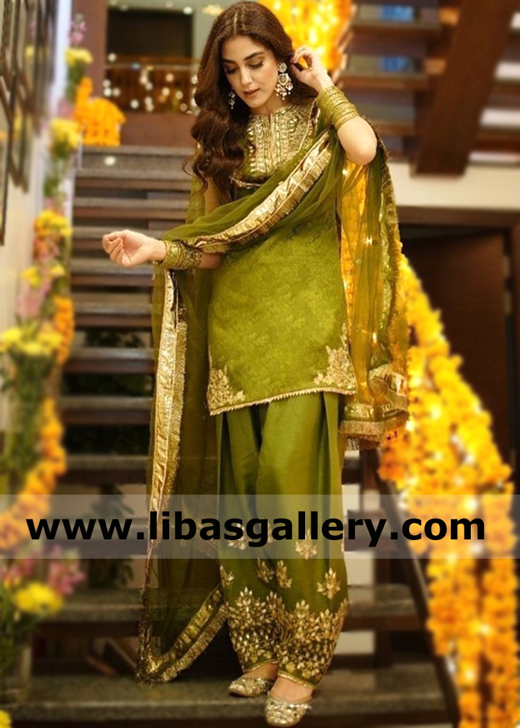 Pakistani Party Wear Shalwar Kameez Virginia USA Faiza Saqlain Party Wear with Price