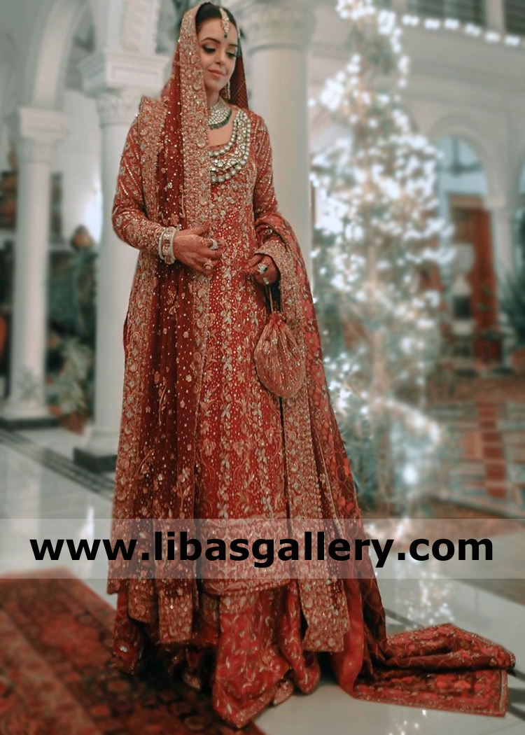 Designer Bunto Kazmi Bridal Lenghas Bell Bar UK Designer Pakistani Bridal Lengha