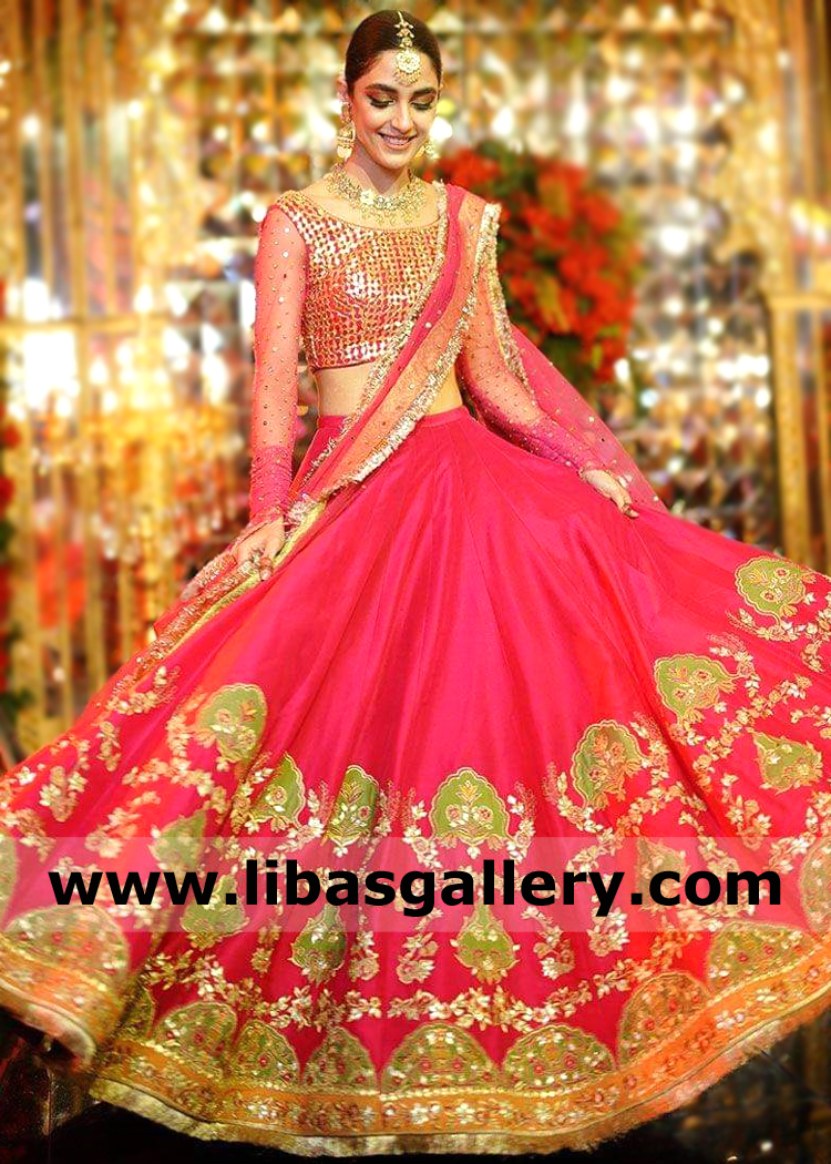 Ruby Callalily Wedding Lehenga
