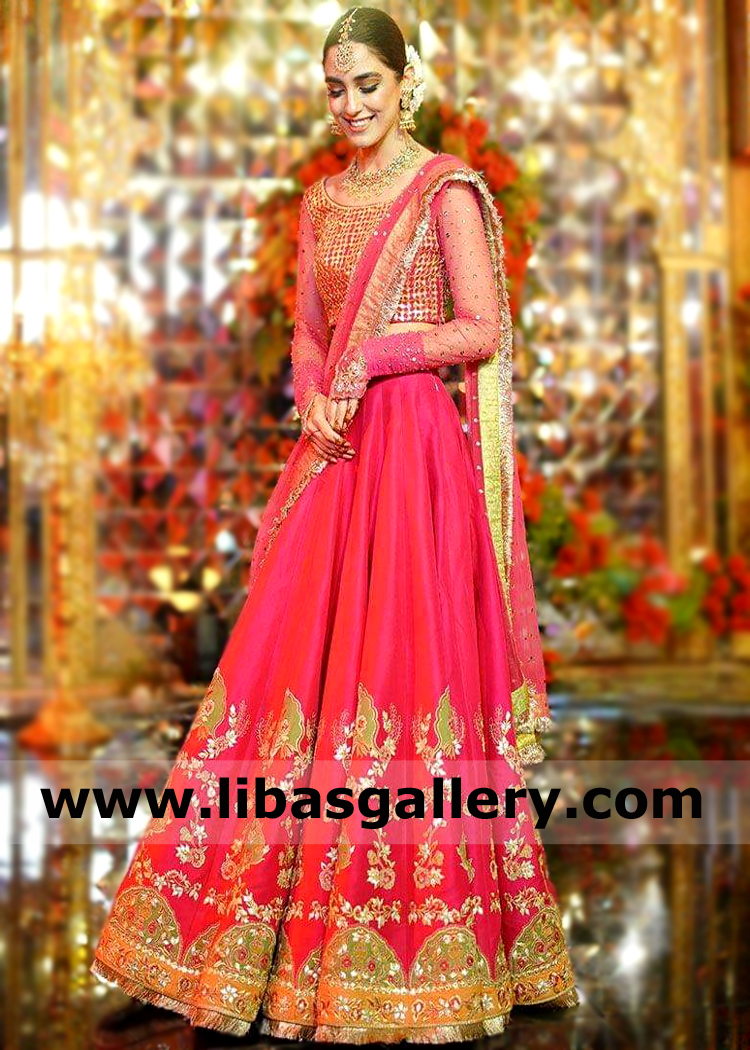 Ruby Callalily Wedding Lehenga