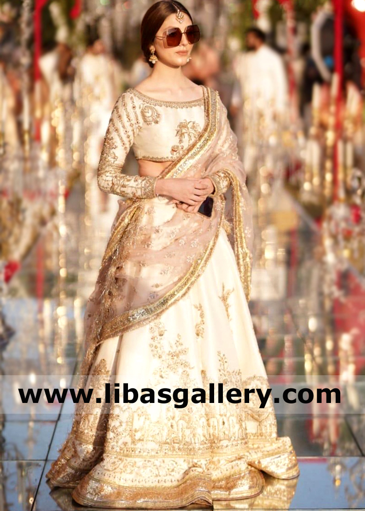 Ivory Champerret Lehenga