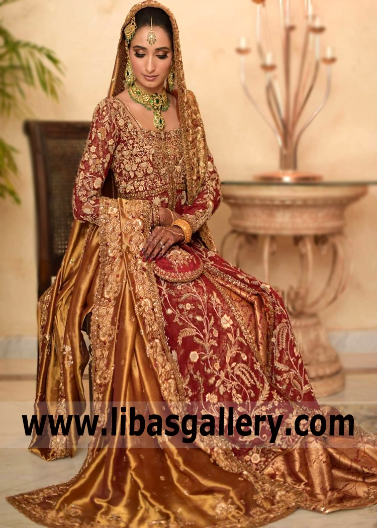 Falu Red Carrieres Farshi Lehenga
