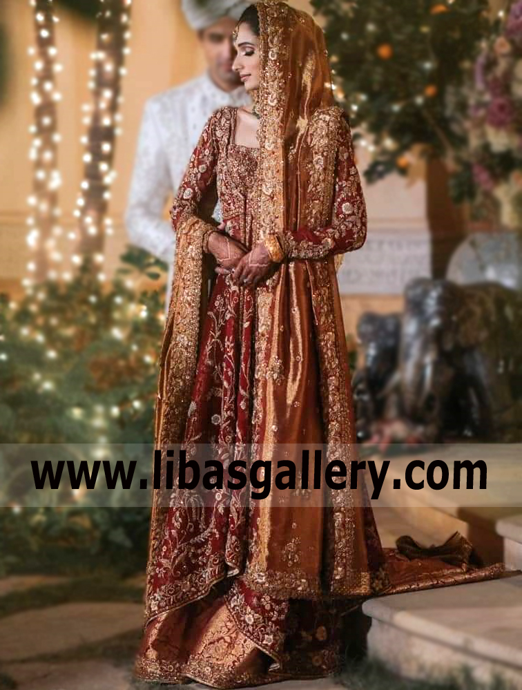 Falu Red Carrieres Farshi Lehenga