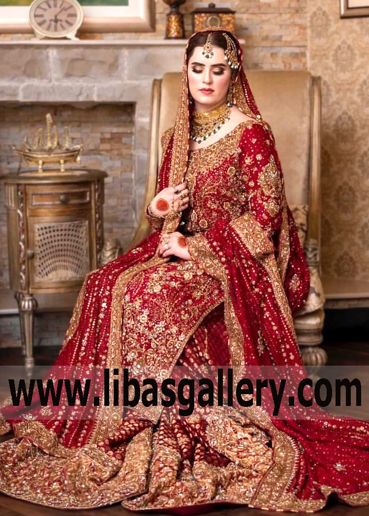 Traditional Red Crinum Glorious Lehenga