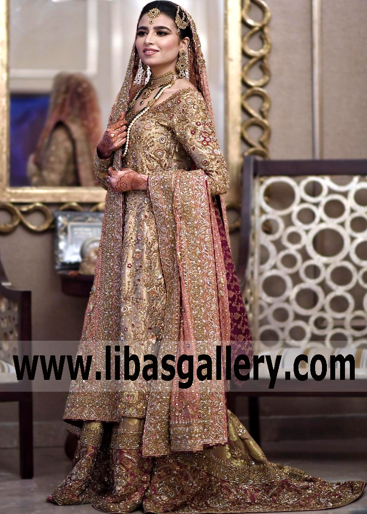 Pale Gold Lilium Lehenga