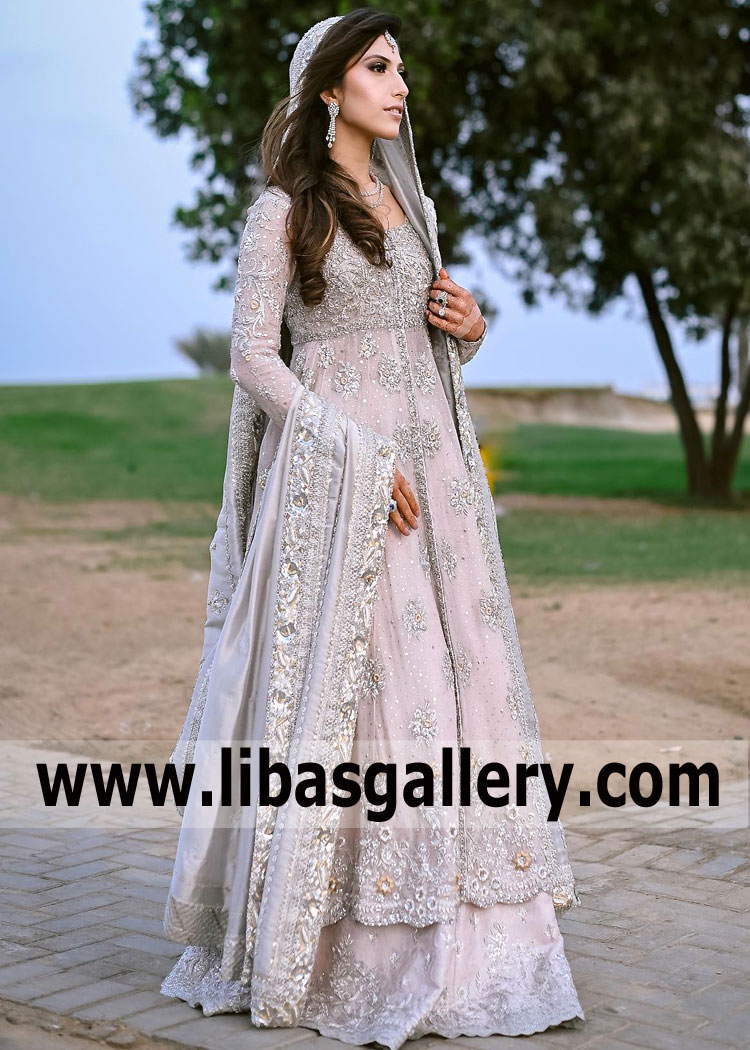 Cosmic Latte Armeria Anarkali Maxi Lehenga
