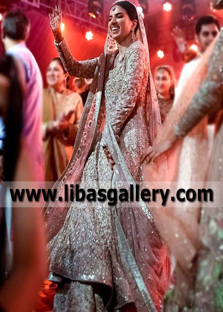 Beauteous Light Pink Bridal Lehenga for Nikah