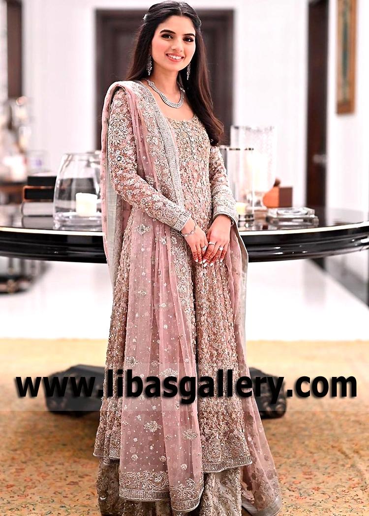 Beauteous Light Pink Bridal Lehenga for Nikah