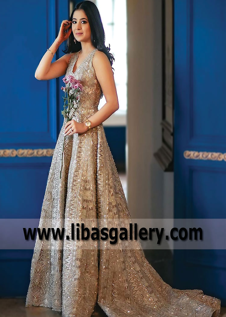 French Gray Tulipa Bridal Maxi for Beautiful Brides