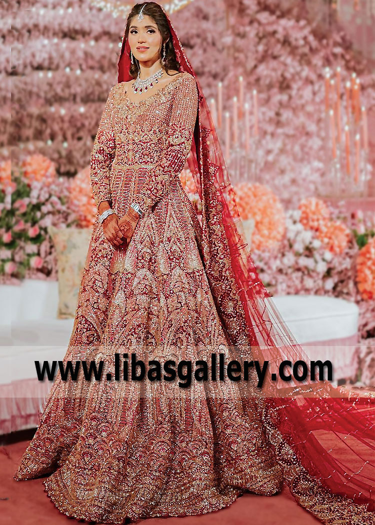 Maroon Gladiolus Bridal Maxi Dress