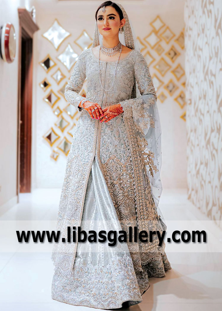 Gainsboro Tulipa Reception Bridal Lehenga