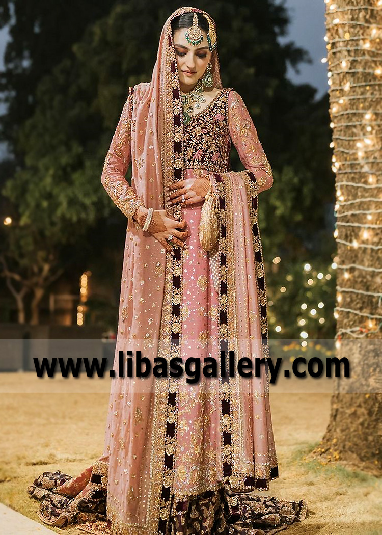 Amaranth Pink Nerine Farshi Lehenga