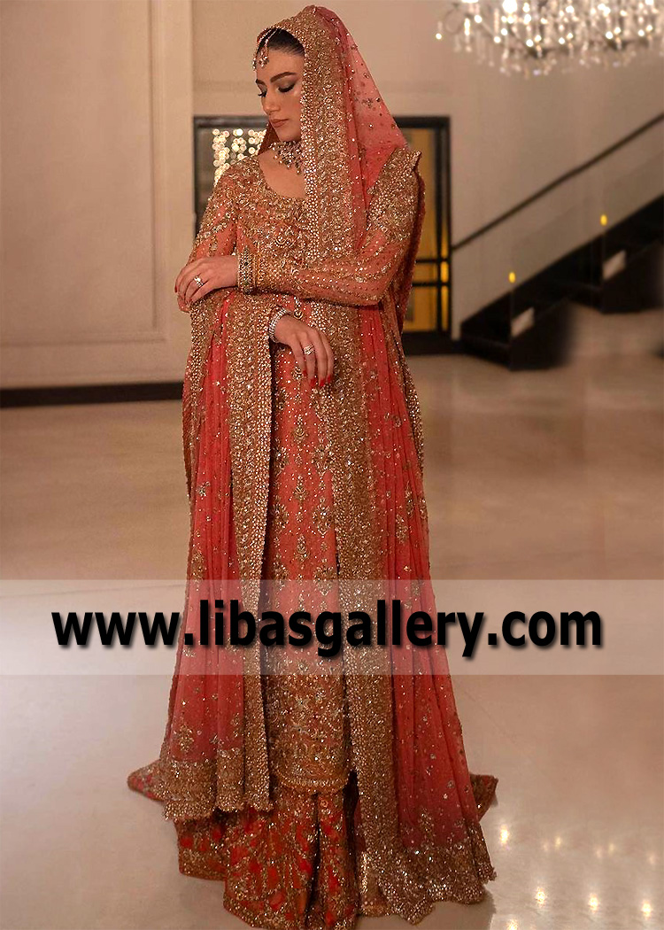 Pakistani Bridal Lehenga Dress Los Angeles California USA Bunto Kazmi Bridal Lehenga USA