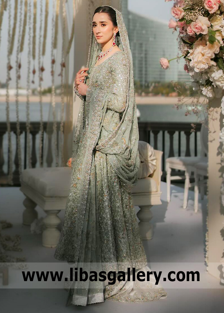 Hush Peony Bridal Pishwas and Lehenga
