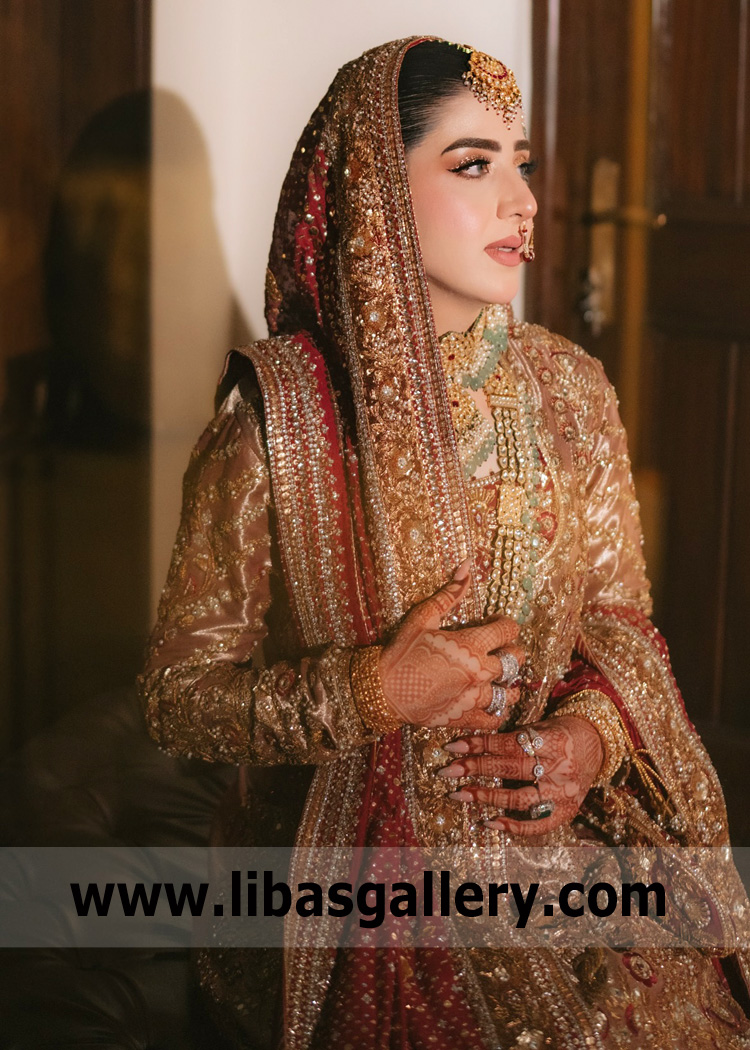 Carmine Amaryllis Bridal Wear Farshi Lehenga