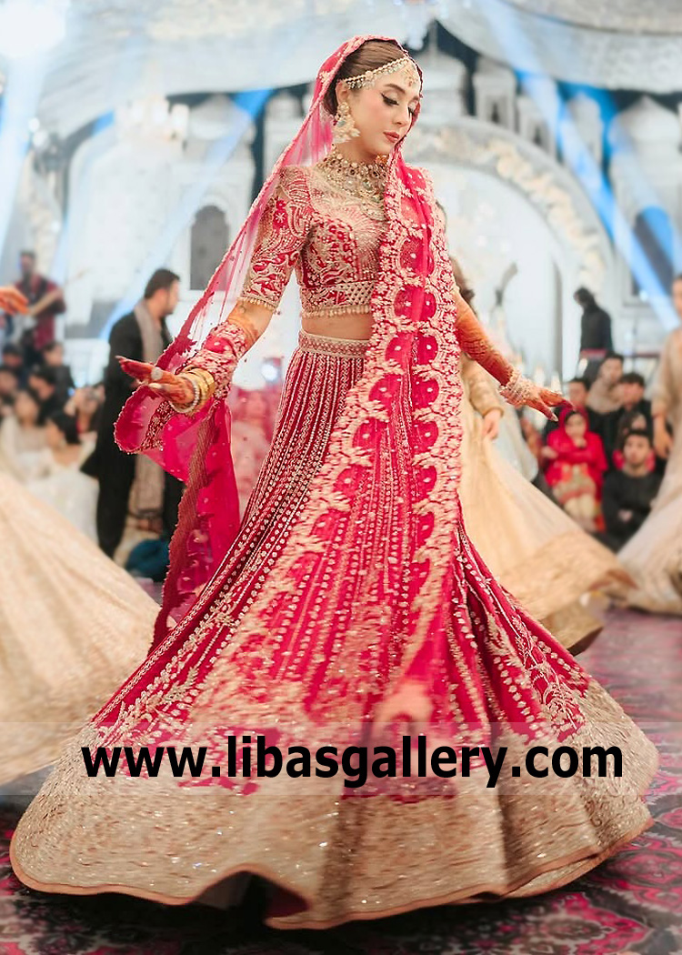 Rich Carmine Lilium Lehenga Choli