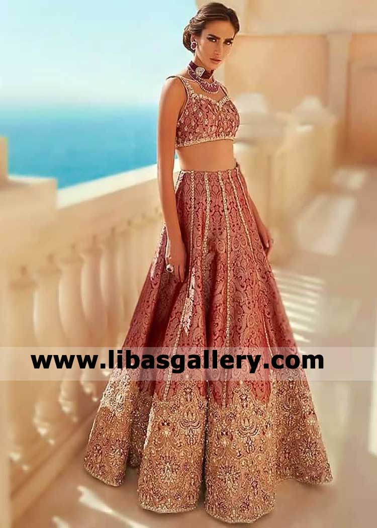 Red Maroon Fleur Wedding Dress