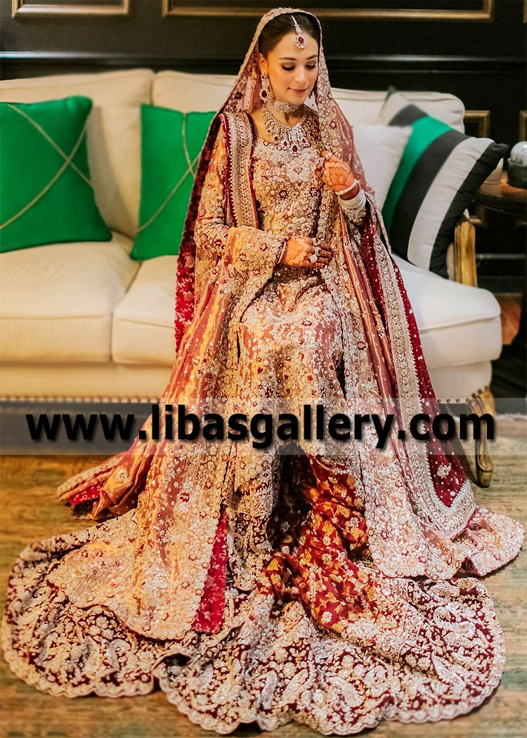 Rich Burgundy Zenobia Bridal Dress for Wedding