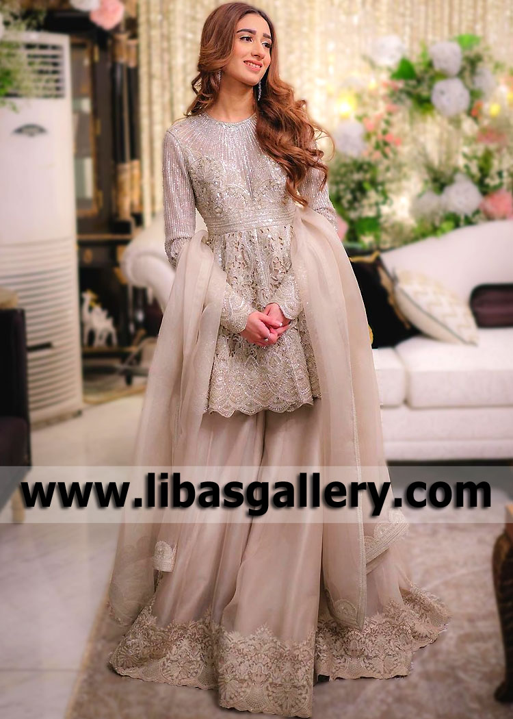 Beauteous Bridal Peplum Lehenga for Nikah