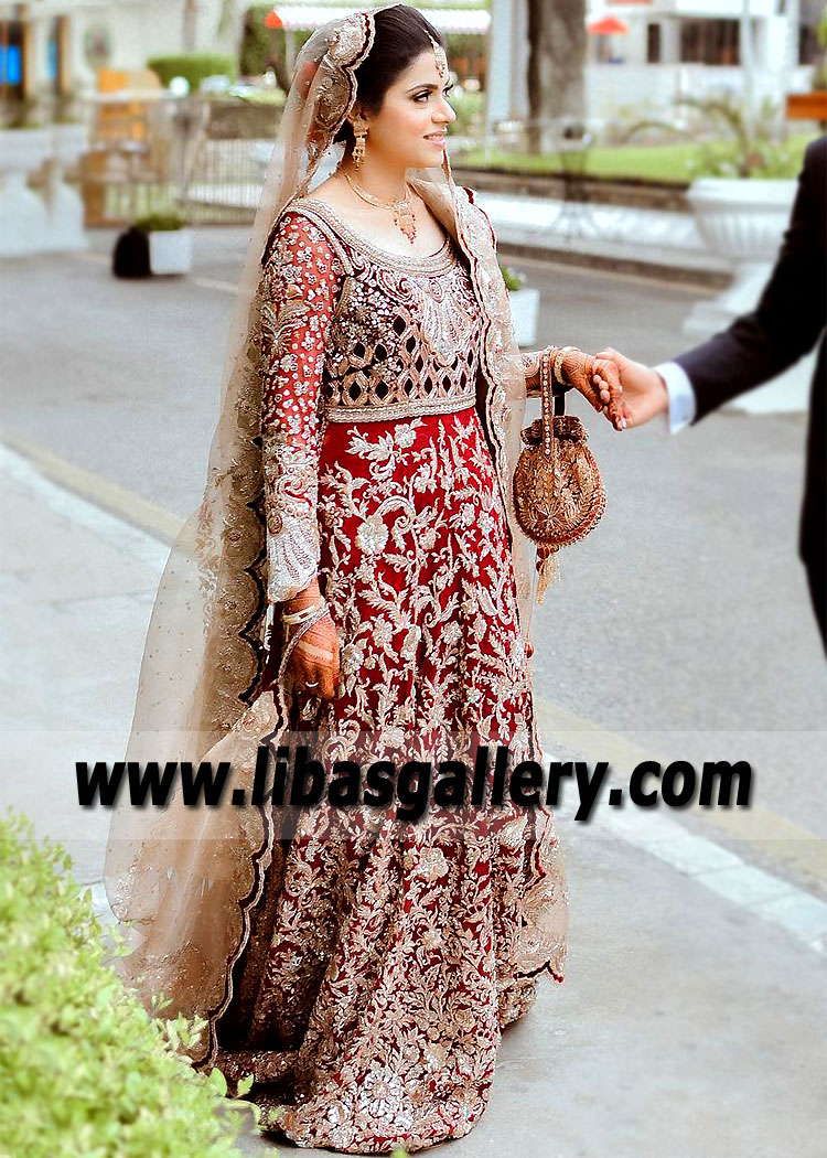Maroon Anemone Bridal Dress