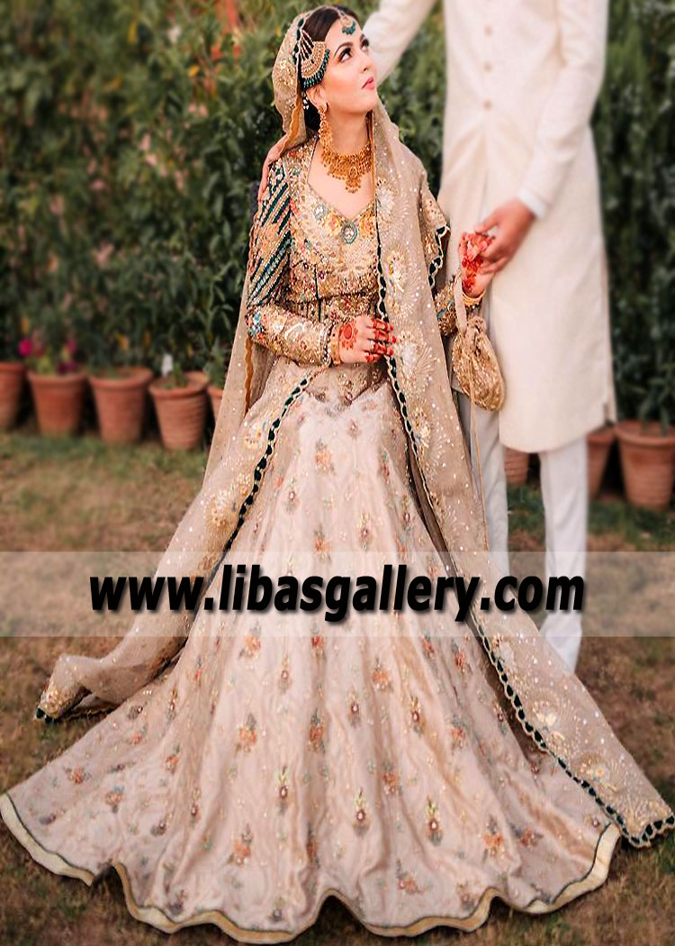 Massori Gold Laurel Bridal Wear Lehenga