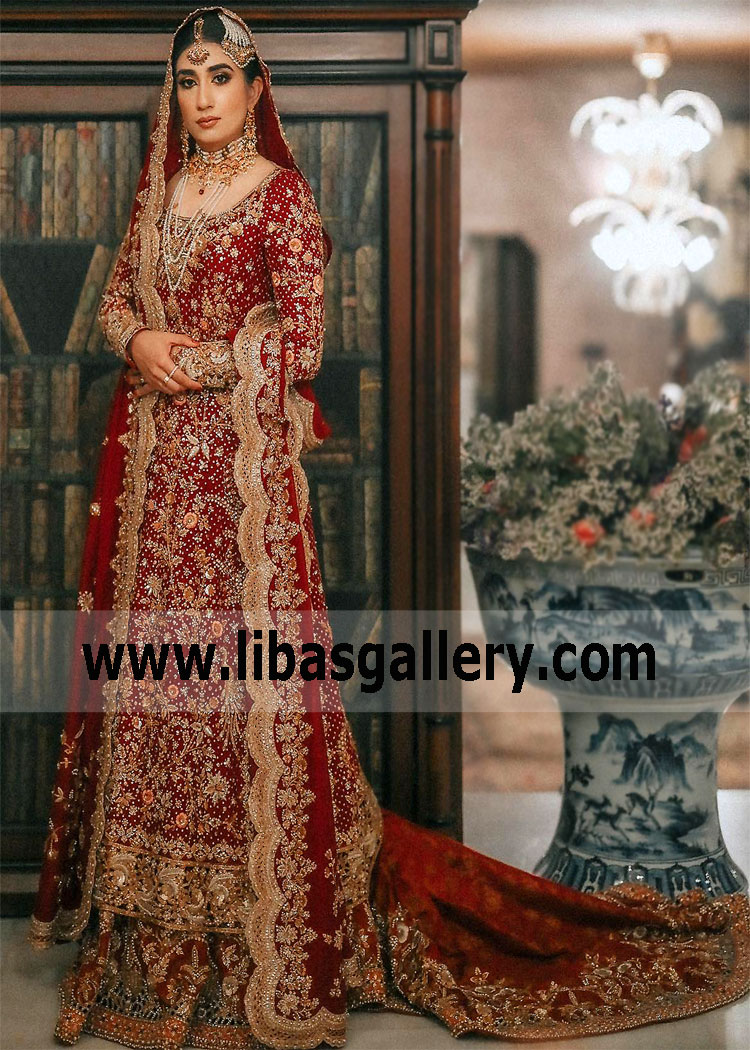 Crimson Nymphea Red Wedding Dress