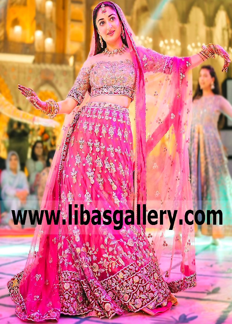 Rose Bonbon Laurel Bridal Lehenga