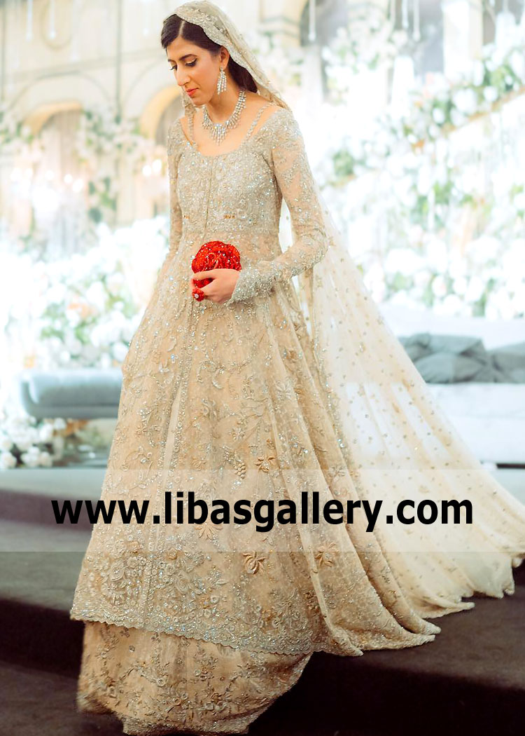 Ivory Ovule Latest Nikah Dress for Bride