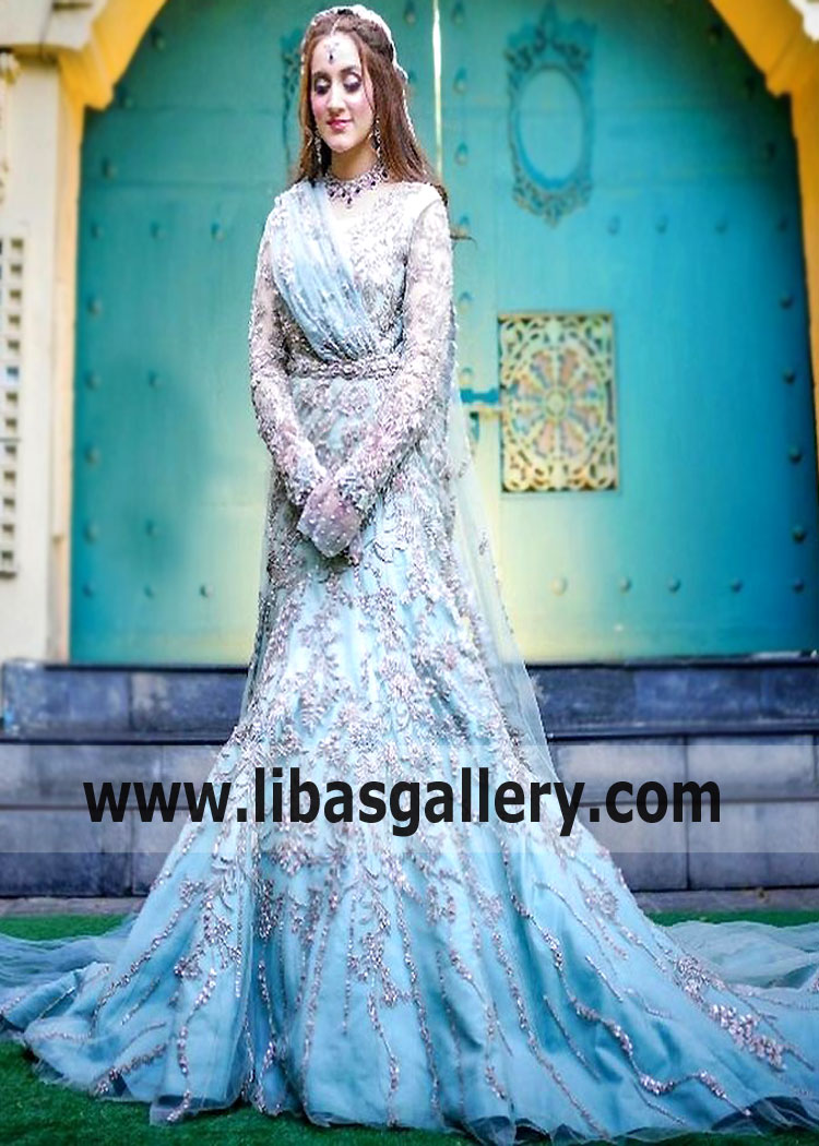 Blue Radiance Strobus Mermaid Lehenga