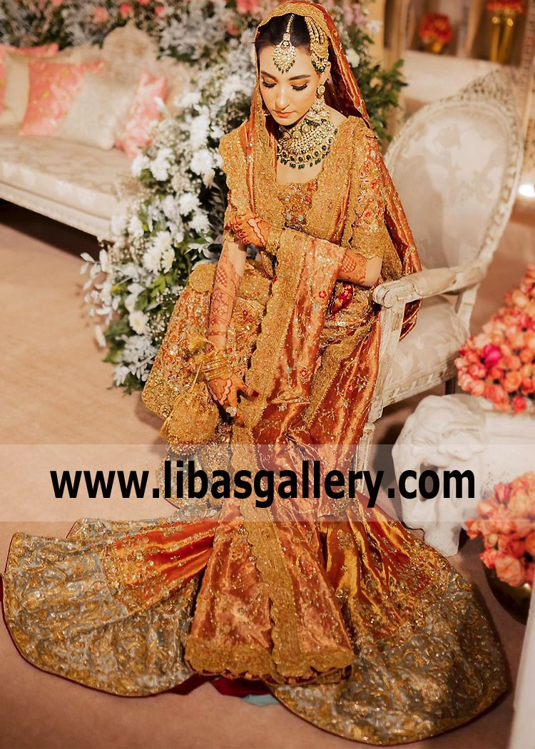 Red Jade Iris Bridal Gharara