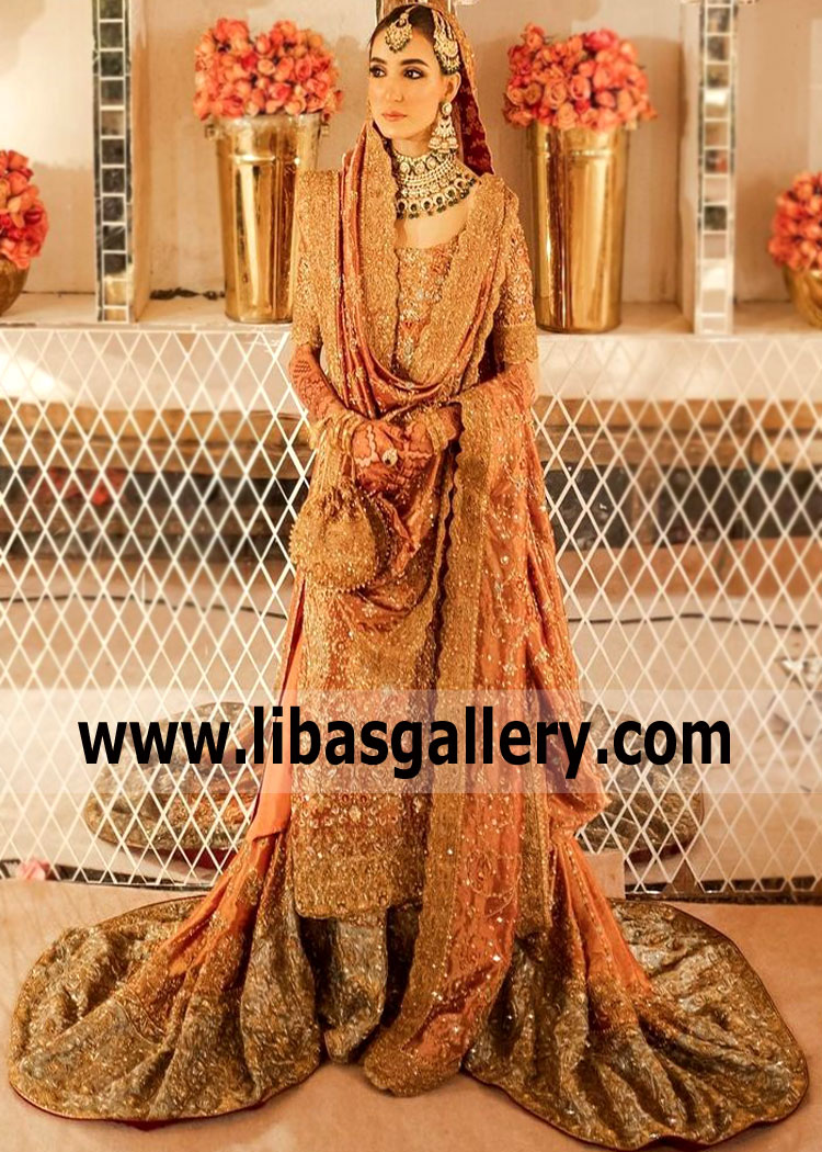 Red Jade Iris Bridal Gharara