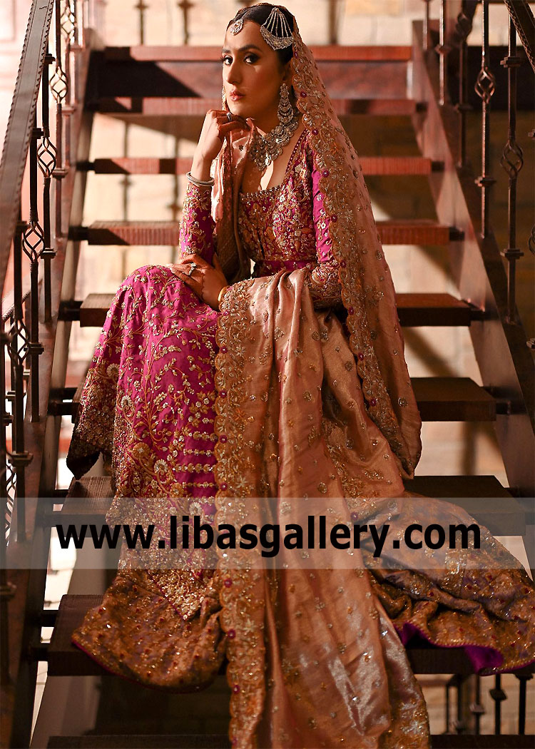 Jazzberry jam Zianna Bridal Lehenga