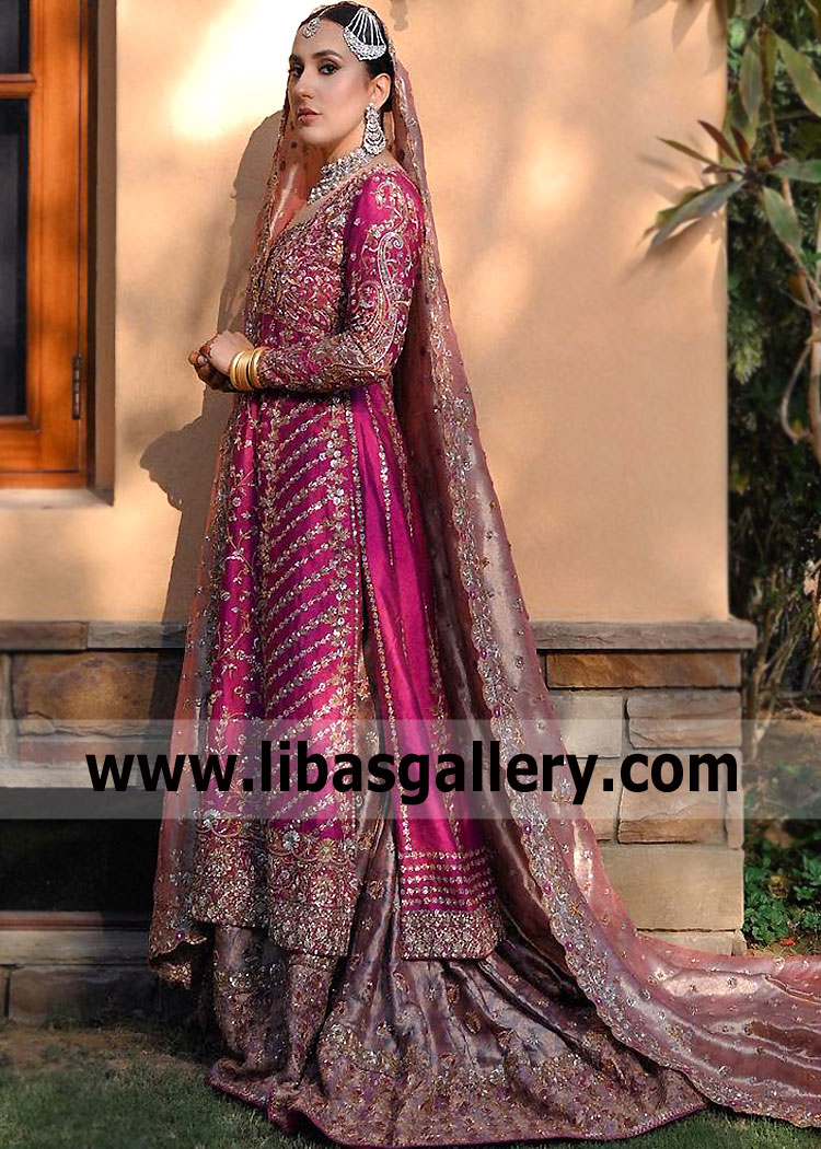 Jazzberry jam Zianna Bridal Lehenga