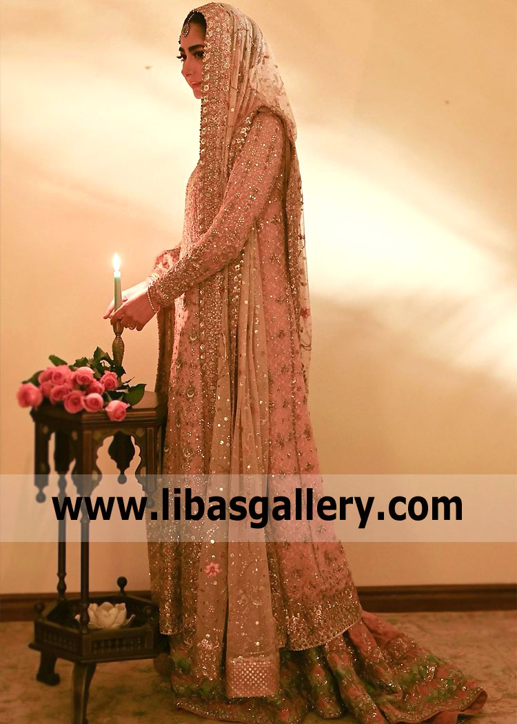 Seashell Tansy Designer Bridal Lehenga