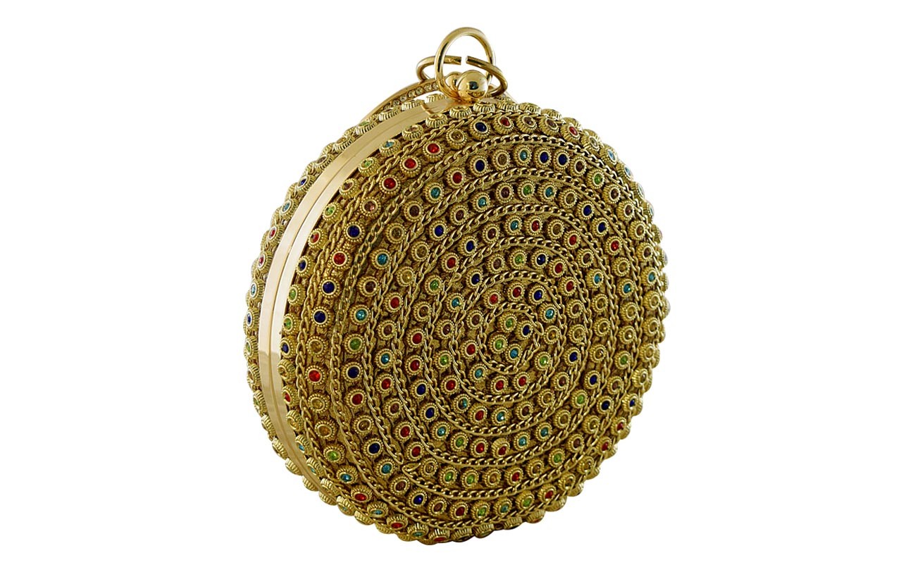 GOLDEN WEDDING CLUTCH for nikah walima bride