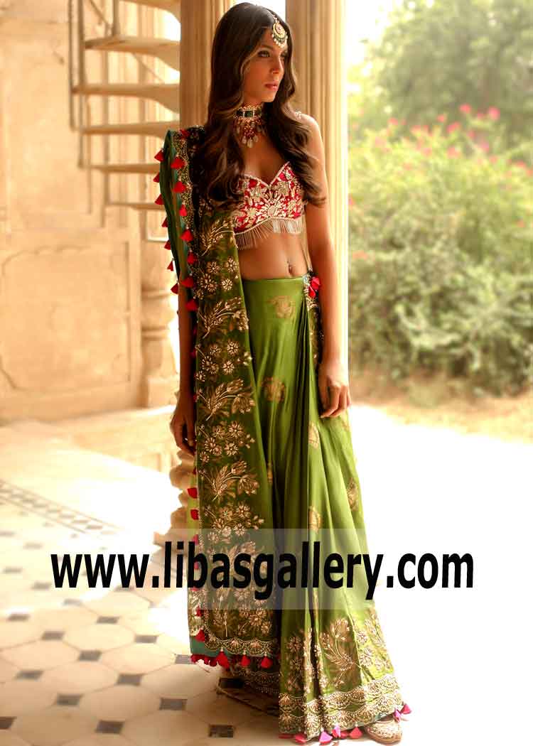 Olive Magnolia Saree