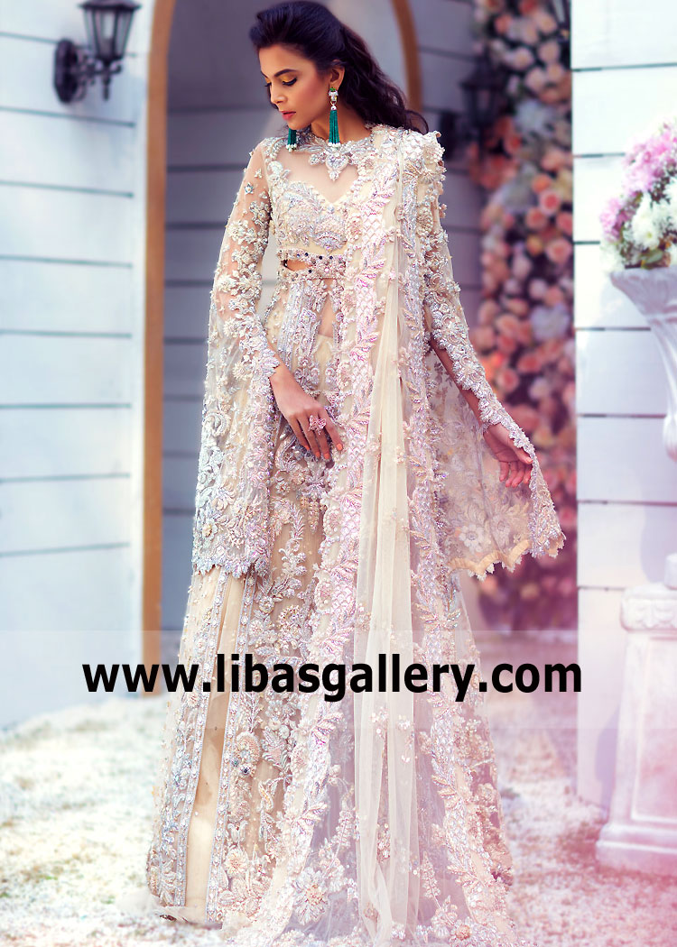 Ice Yellow Iris Walima Bridal Dress